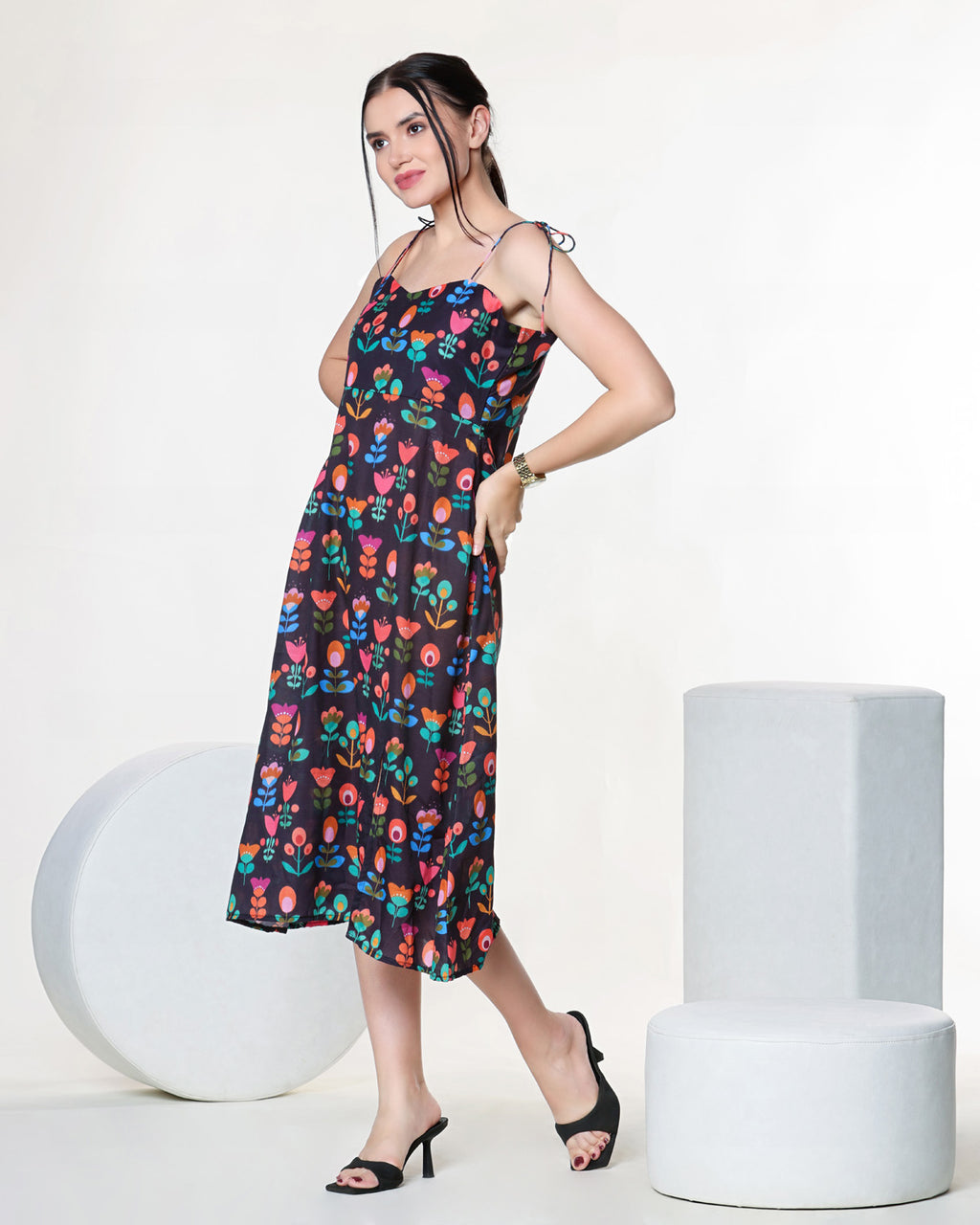 Floral Printed A-line Dress