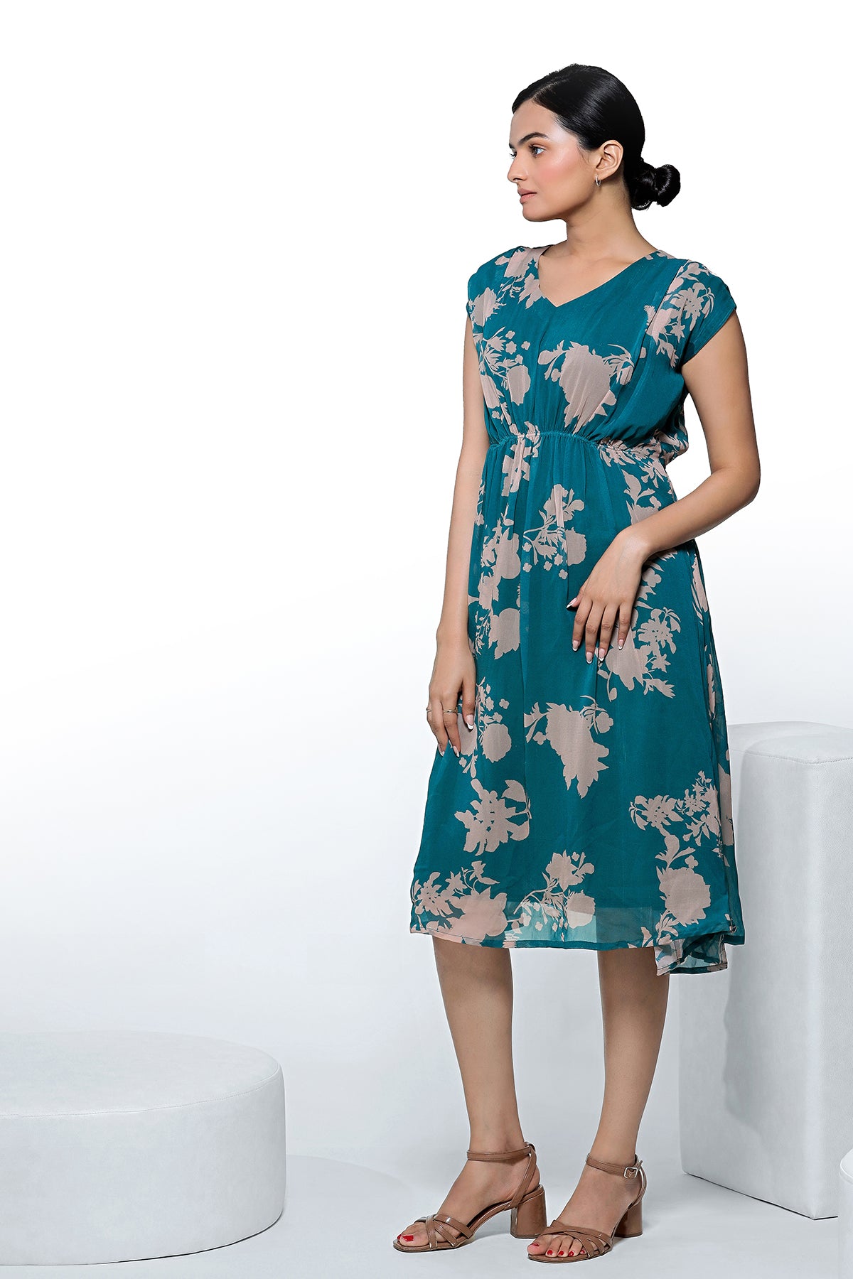 Floral Printed Georgette Dress