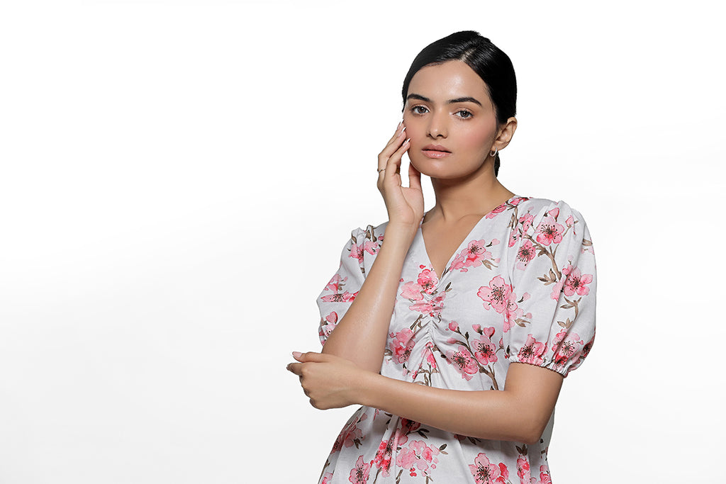 Floral Muslin Dress