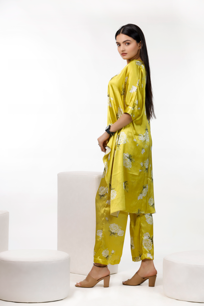 Floral Print Satin Co-ord Set