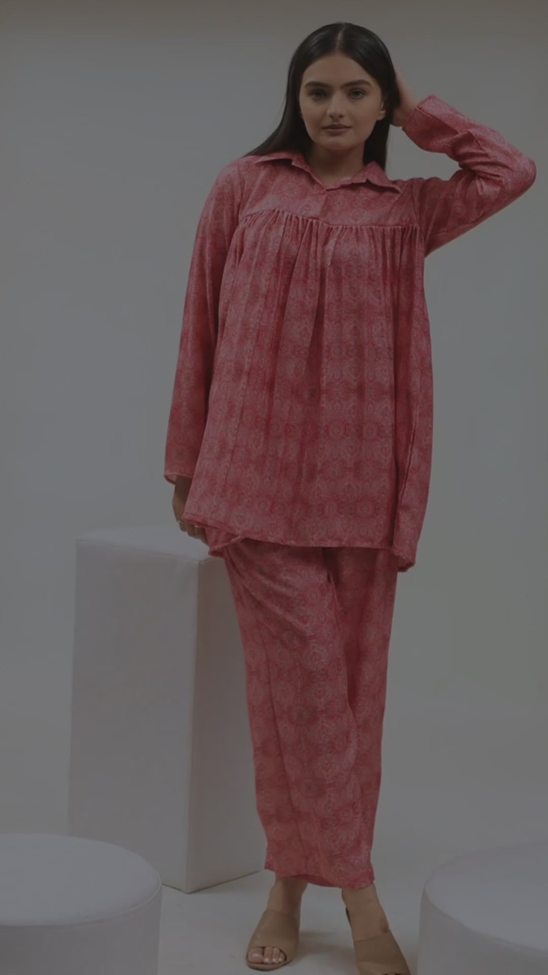 Gajri Printed Muslin Co Ord Set