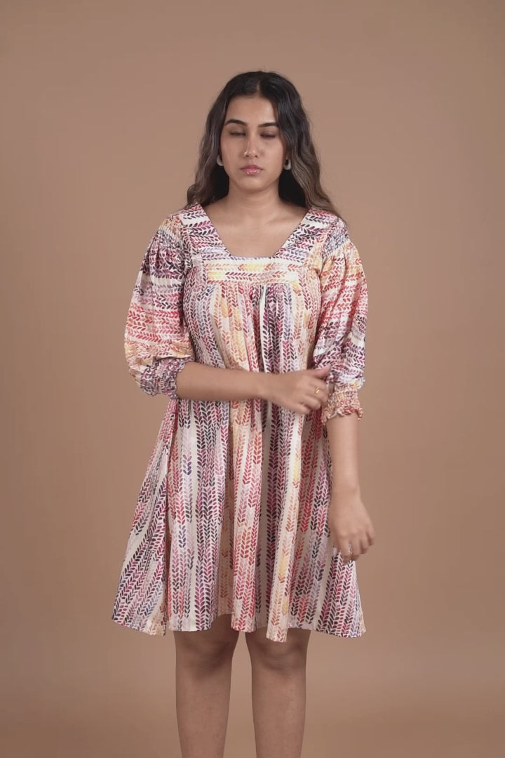 Printed Casual Mini Dress