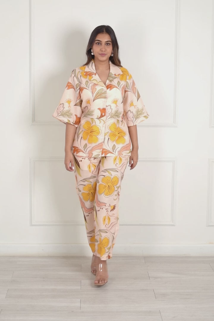 Linen Floral Co-ord Set