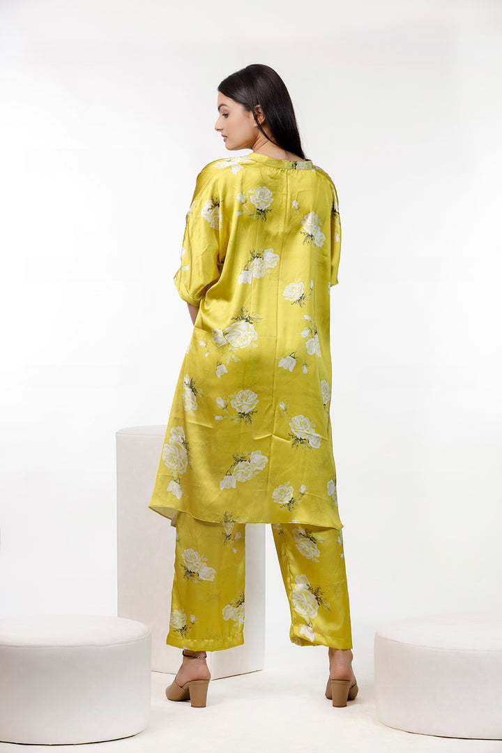 Trendy Printed Lemon Color Co Ord Set by aaRVee Studio. Shop @ www.aarveestudio.com