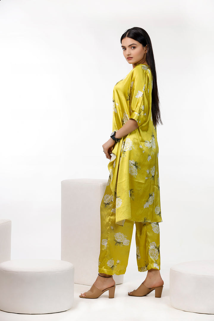 Trendy Printed Lemon Color Co Ord Set by aaRVee Studio. Shop @ www.aarveestudio.com