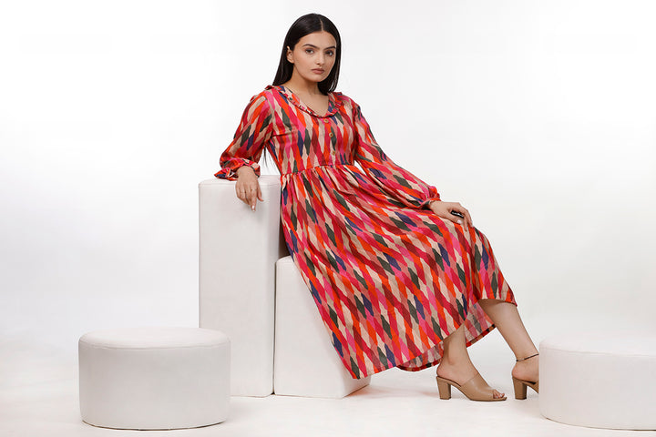 Rainbow Colorful Dress by aaRVee Studio. Shop @ www.aarveestudio.com